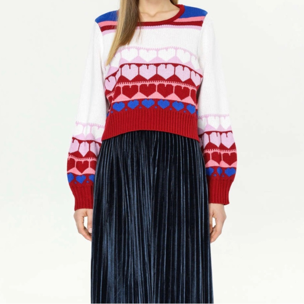 Cider Cropped Sweater Size Large